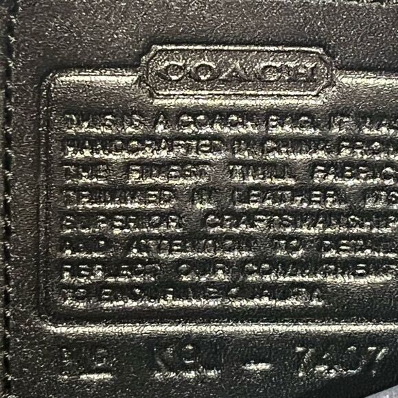 Y2K Vintage Coach Mercer Demi Handbag Mini Purse Nylon Leather 7407 Wristlet - Picture 7 of 11